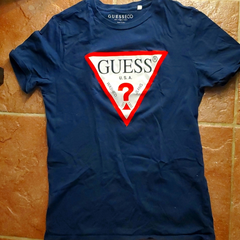 Guess Eco Navy Tee Shirt Men's XS
